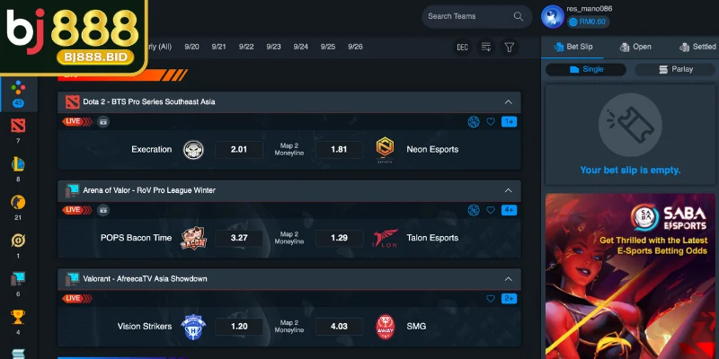 Hướng dẫn quy trình tham gia Esports tại BJ888 chi tiết