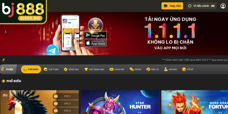 Update LINK VÀO BJ888 trang chủ mới nhất